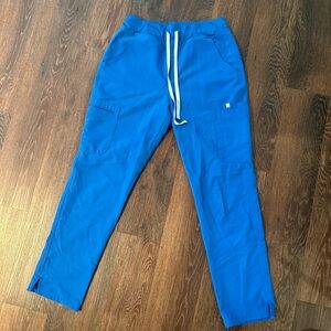 Figs High Waisted Royal Blue Scrub Pants - Medium